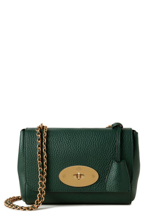 Mulberry Lily Heavy Grain Leather Convertible Shoulder Bag in Mulberry Green at Nordstrom
