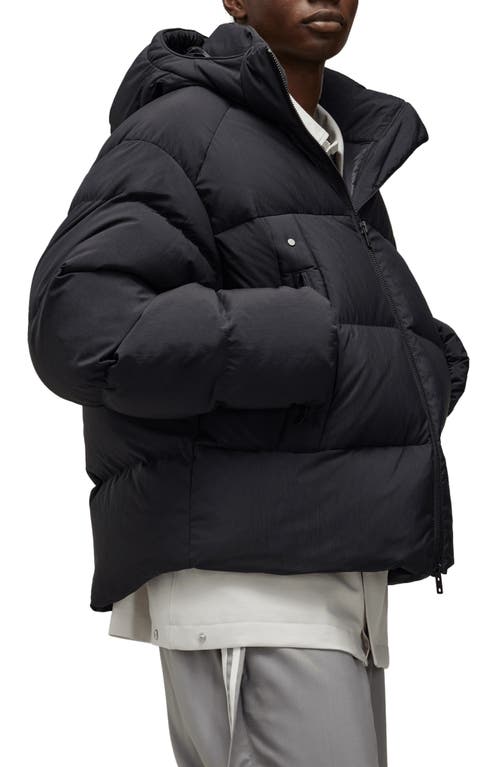 Shop Y-3 Down Puffer Jacket With Removable Hood In Black