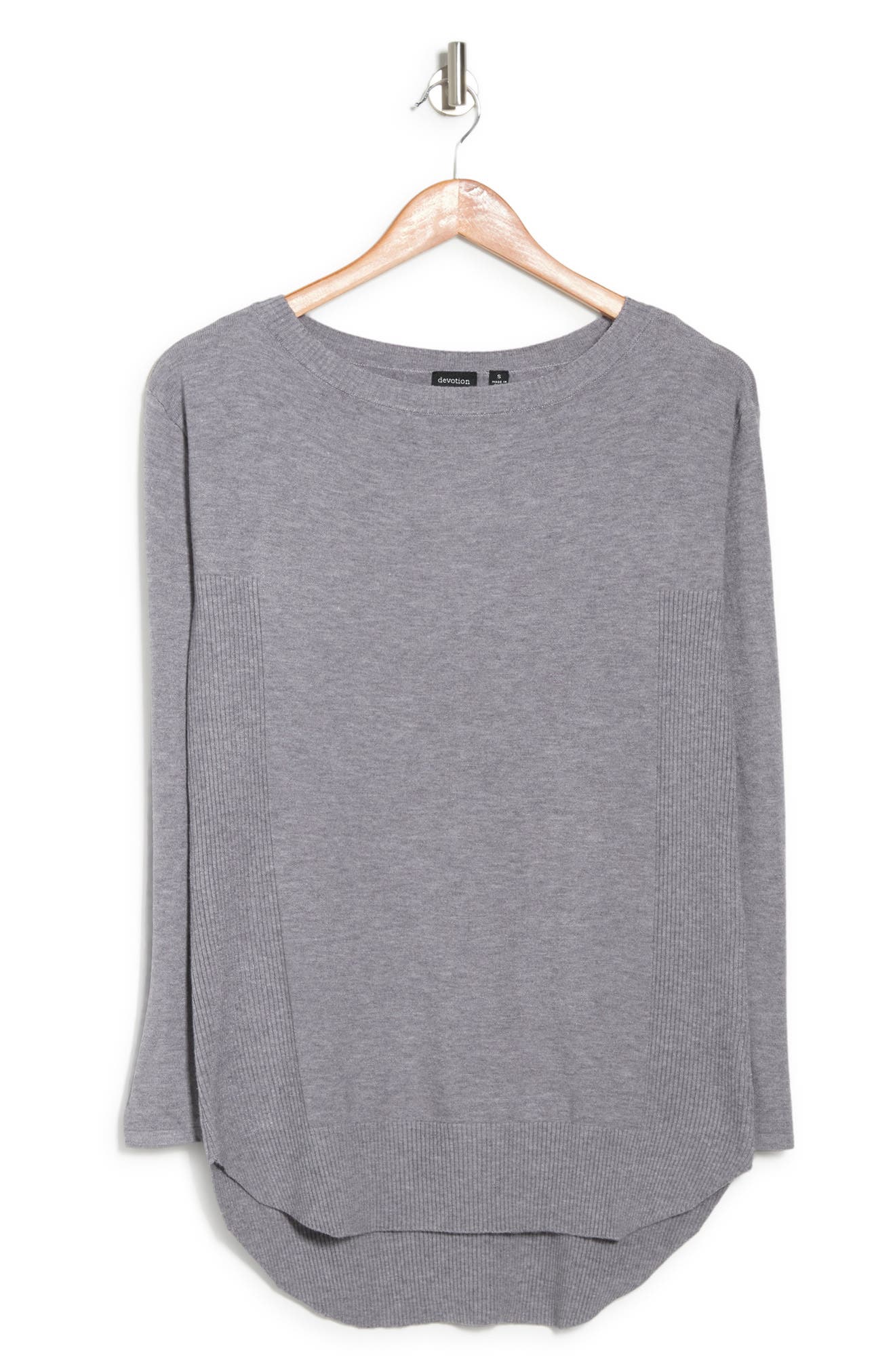 Grey shirt hem jumper Clearance