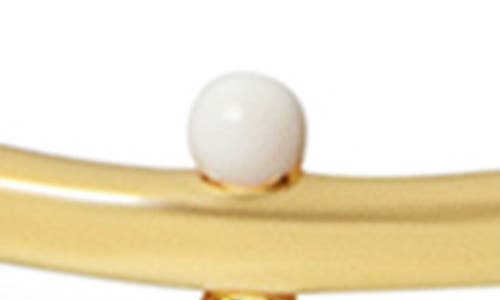 Argento Vivo Sterling Silver Bead Band Ring In Gold/white