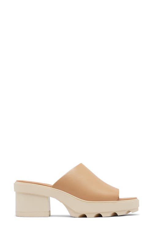 Sorel Joanie Platform Slide Sandal In Honest Beige/bleached Ceramic