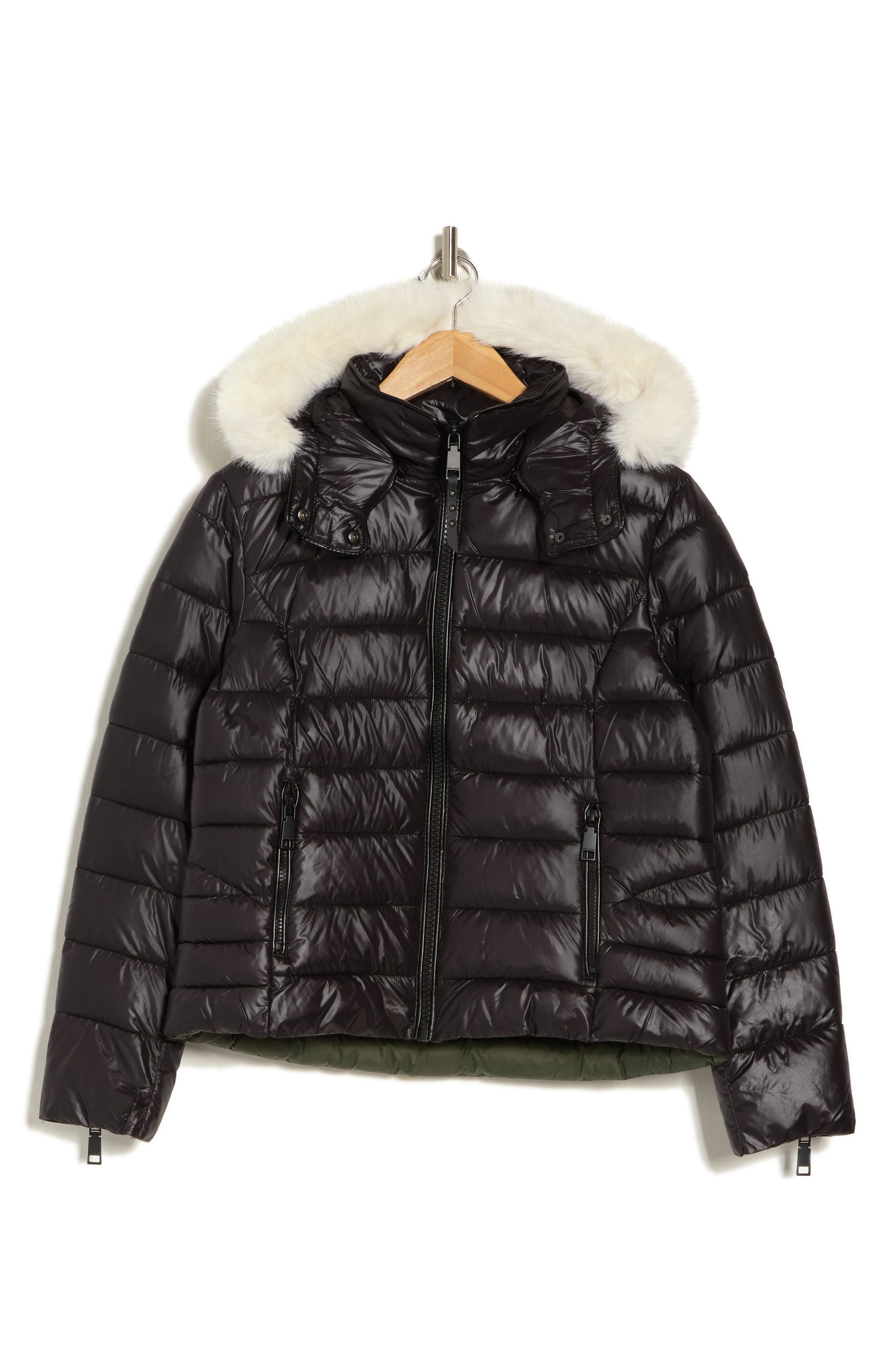 Rebecca Minkoff
 Faux Fur Mockneck Jacket main image 1