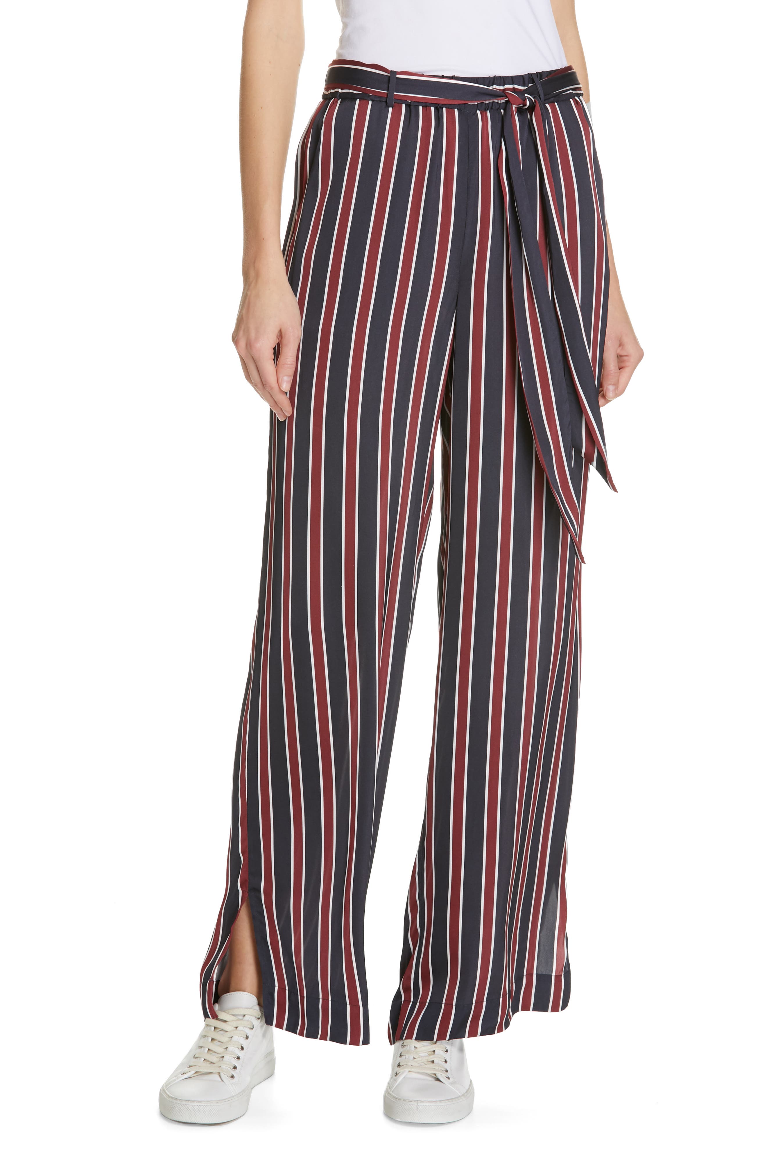 frame striped pants