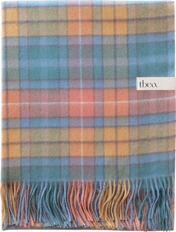 Orange tartan blanket hot sale