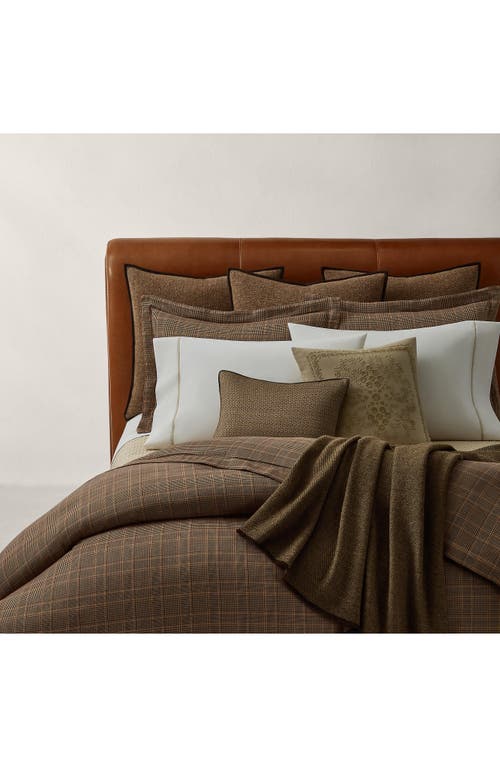 Shop Ralph Lauren Brooks Glen Plaid Duvet Cover In Brown