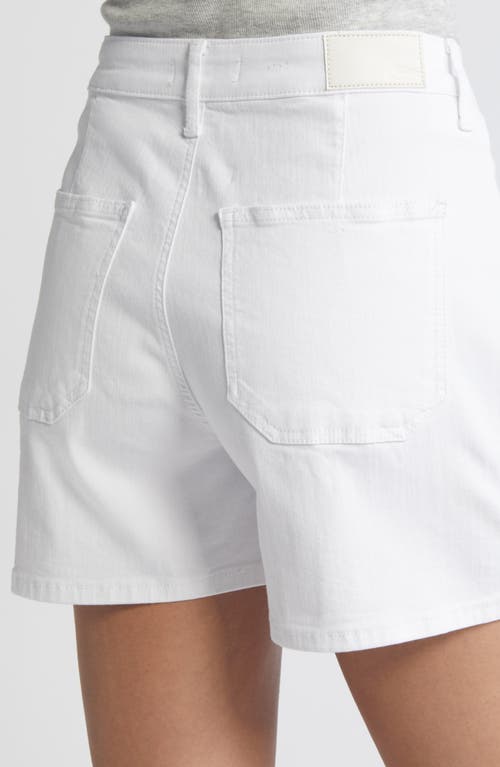 Mavi Jeans Kylie High Waist Twill Shorts In White Feather Blue