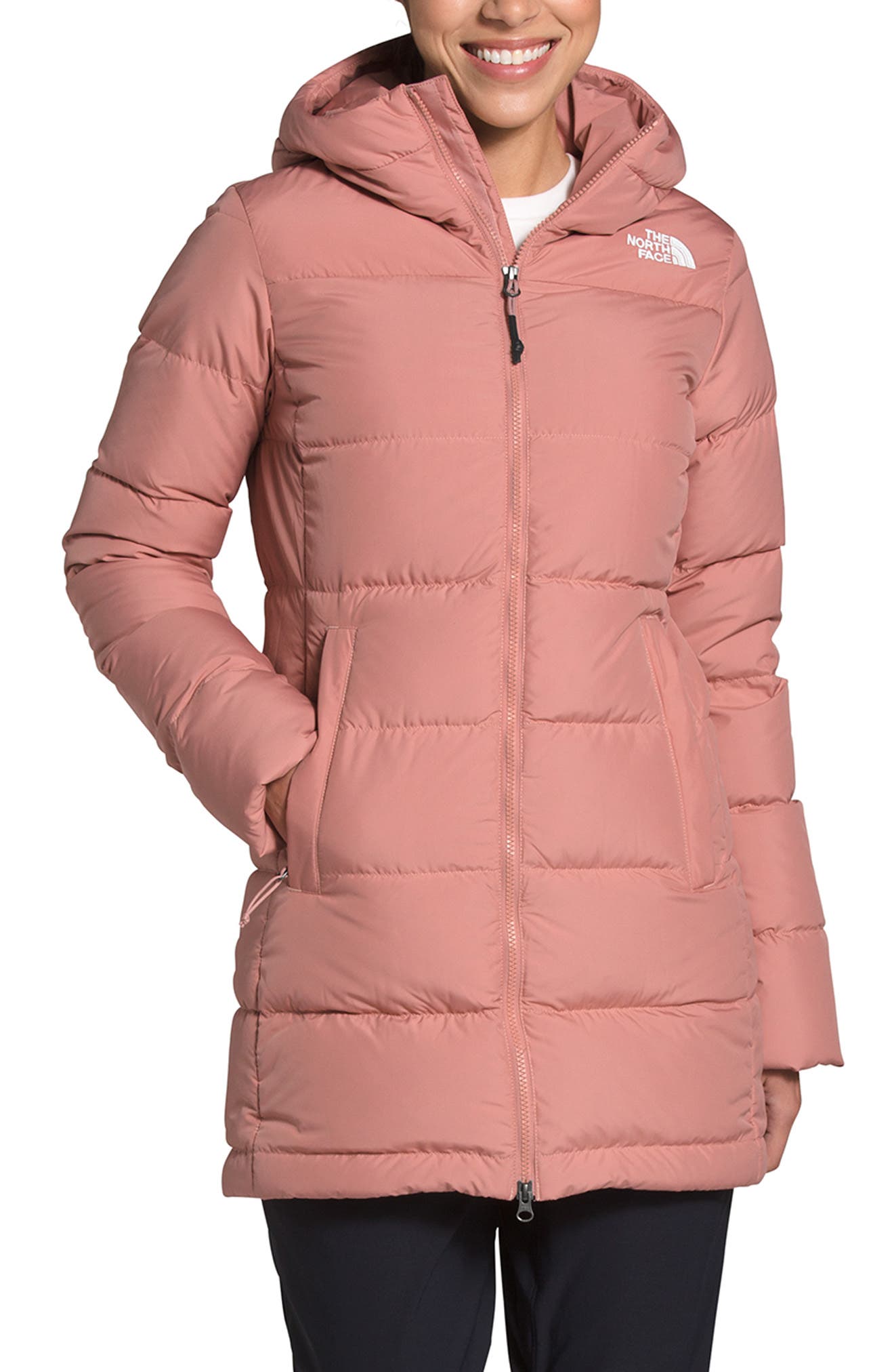 blush pink winter jacket