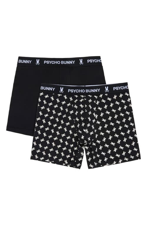 Psycho Bunny Assorted 2-Pack Boxer Briefs in Black at Nordstrom, Size X-Large