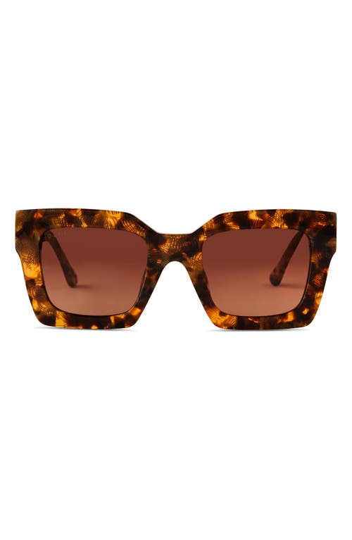 DIFF Dani 52mm Polarized Square Sunglasses in Toasted Coconut /Brown