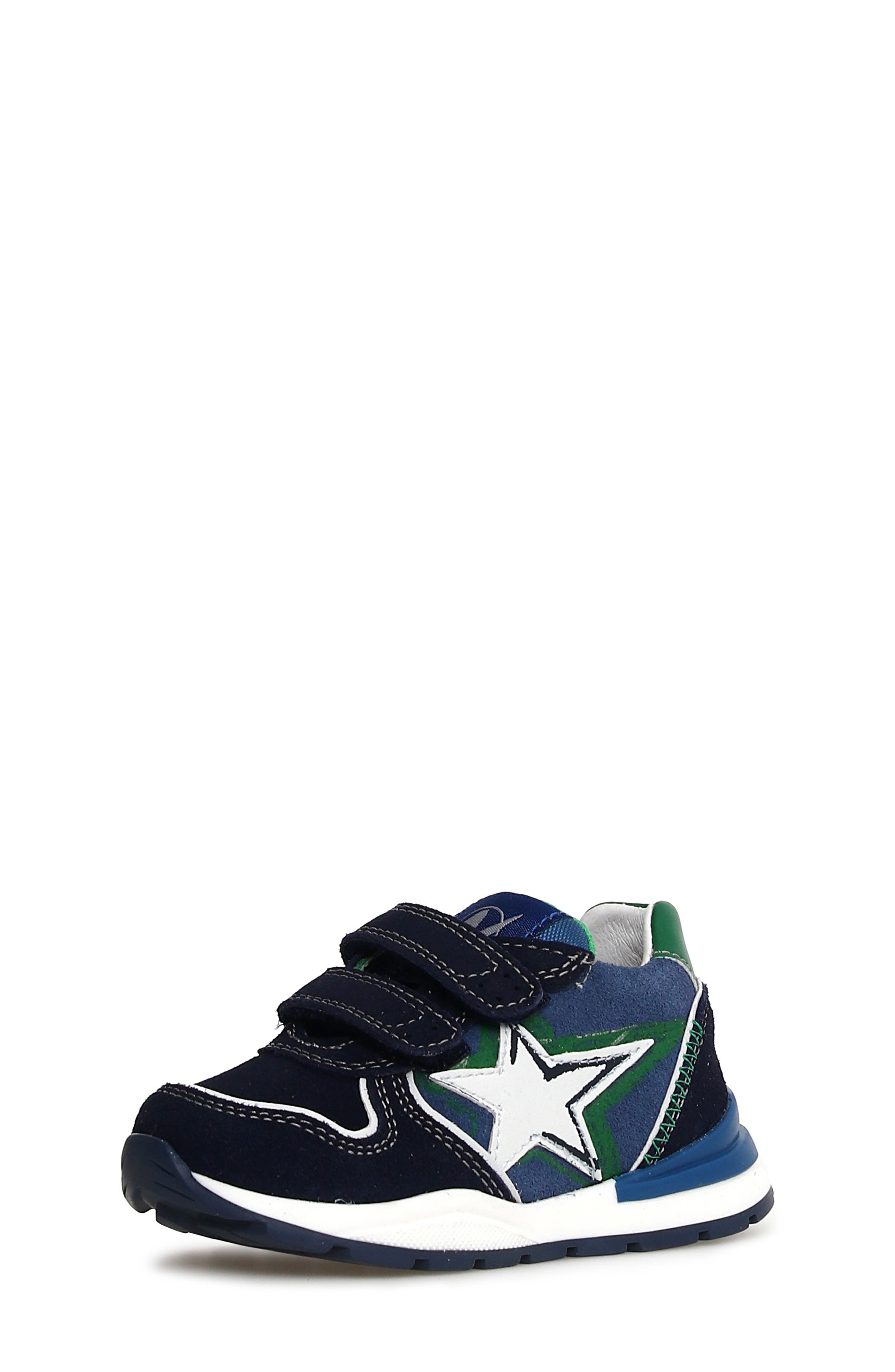 Naturino Kids' Roy Sneaker in Navy-Azure-Green 