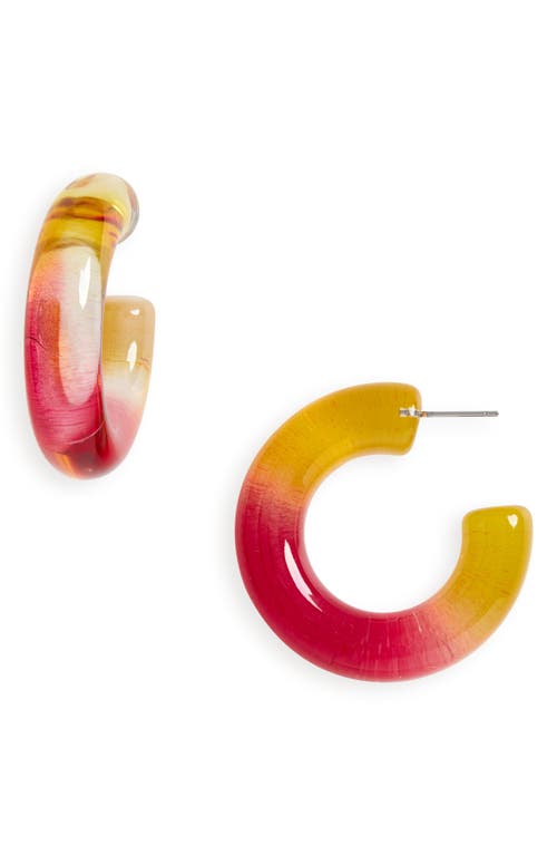 8 Other Reasons Kings & Queen Hoop Earrings in Red Orange