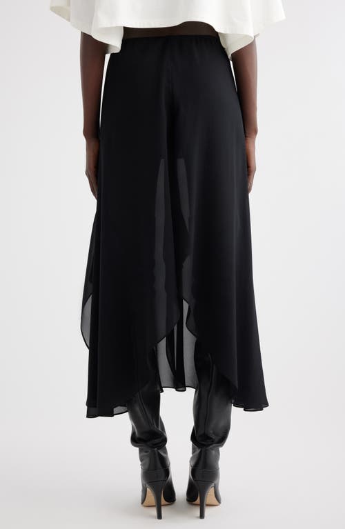 Chloé Flowing Silk Georgette Trousers In Black
