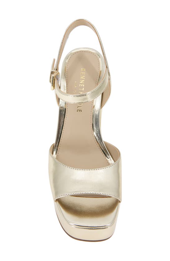 Kenneth Cole New York Dolly Platform Sandal In Light Gold