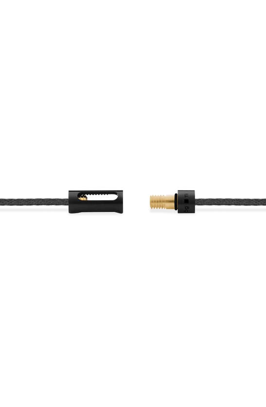 Shop Le Gramme 5g Punched Cable Bracelet In Black Titanium/ Yellow Gold