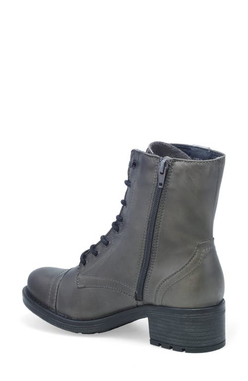 Miz Mooz Calla Cap Toe Lace-up Bootie In Graphite Antique Burnish
