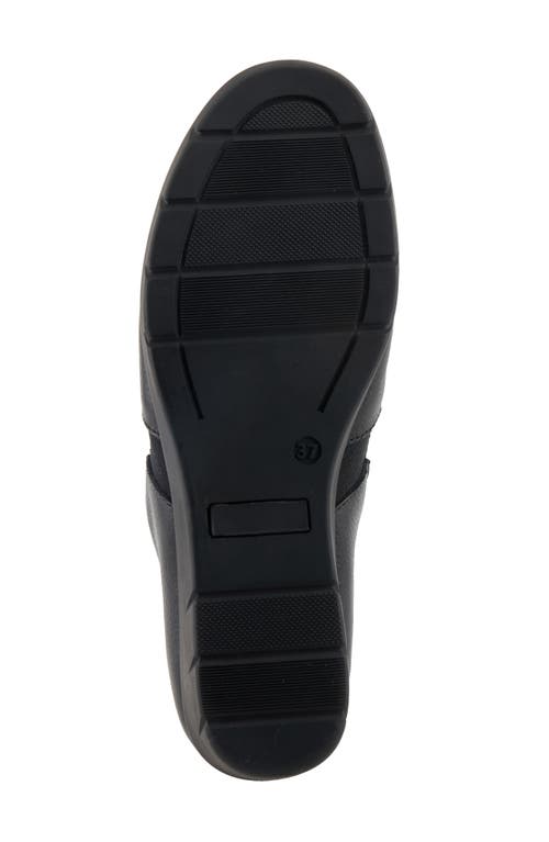 Spring Step Arete Wedge Slip-on Sneaker In Black