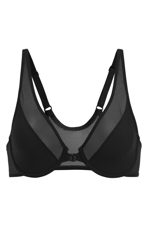 Shop Wolford Front Closure Underwire Bra In Black