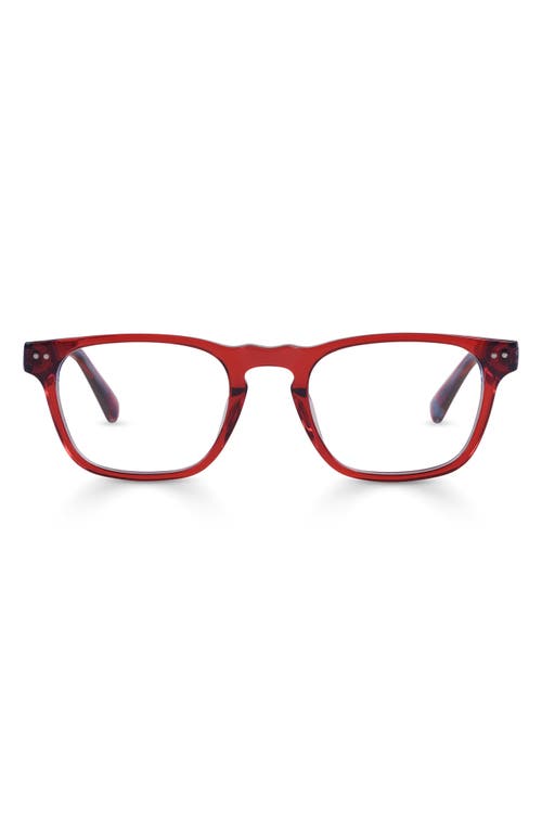 Eyebobs Old Sport 48mm Rectangular Reading Glasses In Red Layer