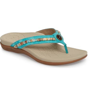 Aetrex Hazel Water Friendly Flip Flop, Blue