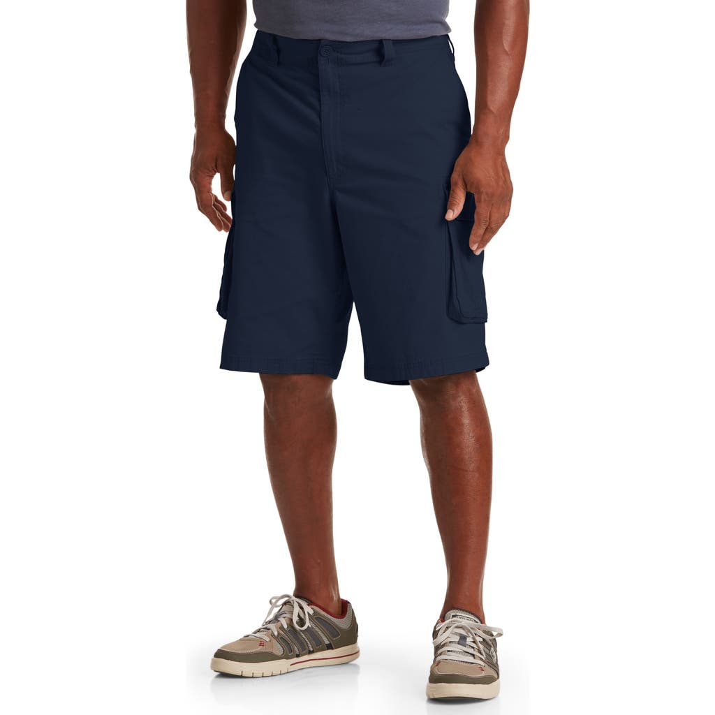 Shop True Nation By Dxl Stretch Ripstop Cargo Shorts In Navy