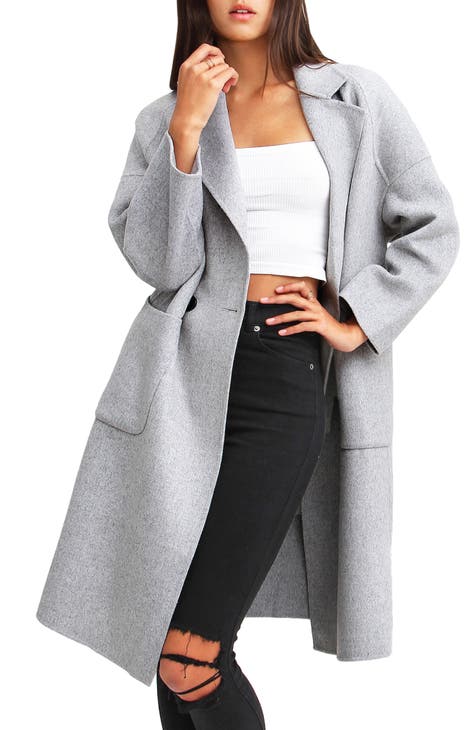 Women S Wool Cashmere Coats, Nordstrom Womens Grey Peacoat