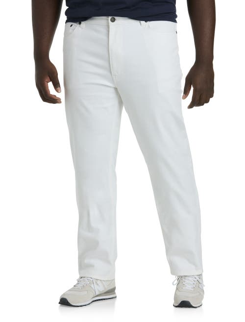 Shop True Nation By Dxl Eco Tapered-fit Stretch Jeans In White