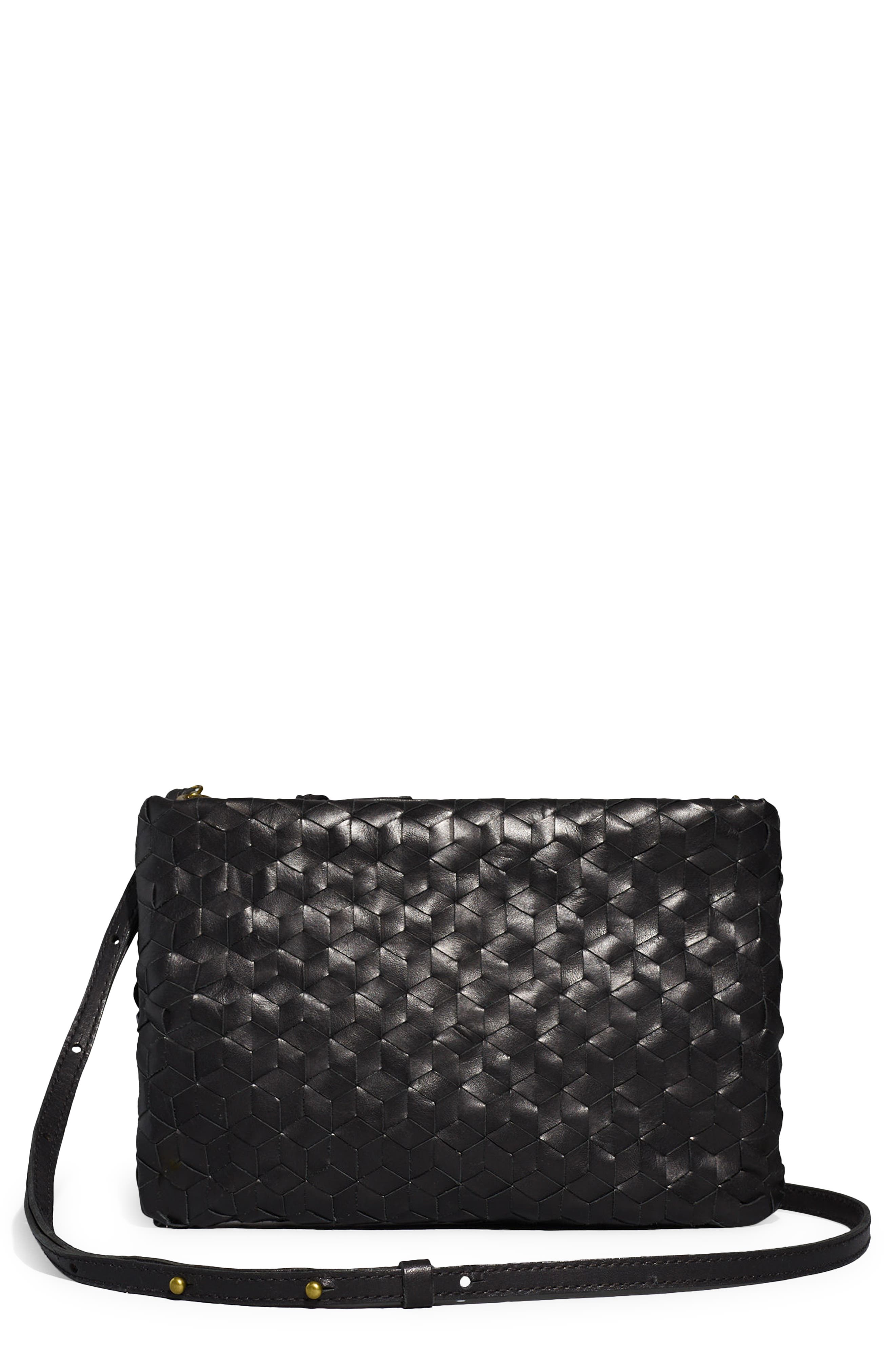 Black Woven Crossbody Bag