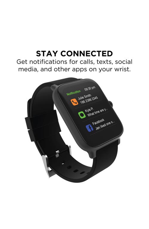 Shop I Touch 24/7 Evo Rectangle Smartwatch, 43mm In Black Case Black/black