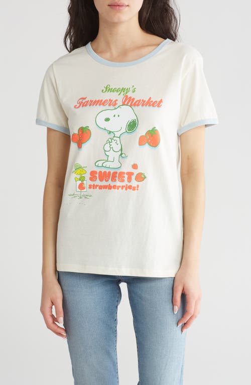 Shop Hi Res Snoopy's Farmers Market Cotton Graphic T-shirt In Baby Blue/marshmallow