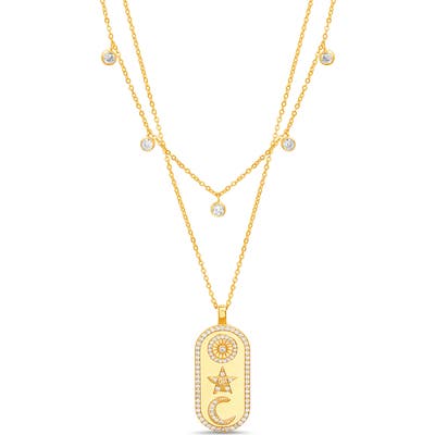 Lesa Michele Layered Bar Pendant Necklace