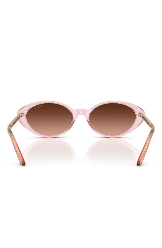Shop Versace 54mm Gradient Oval Sunglasses In Pink Gradient