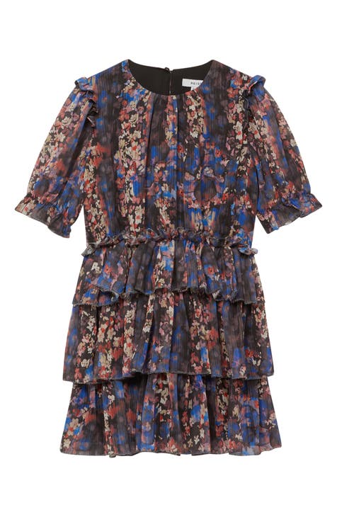 Kids' Henrietta Floral Tiered Chiffon Dress (Little Kid & Big Kid)