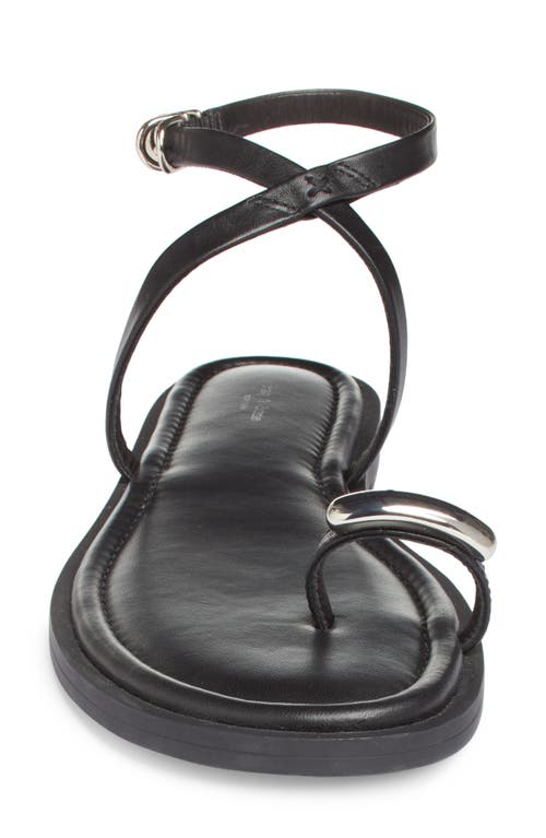 Shop Rag & Bone Geo Ring Ankle Strap Sandal In Black Leather