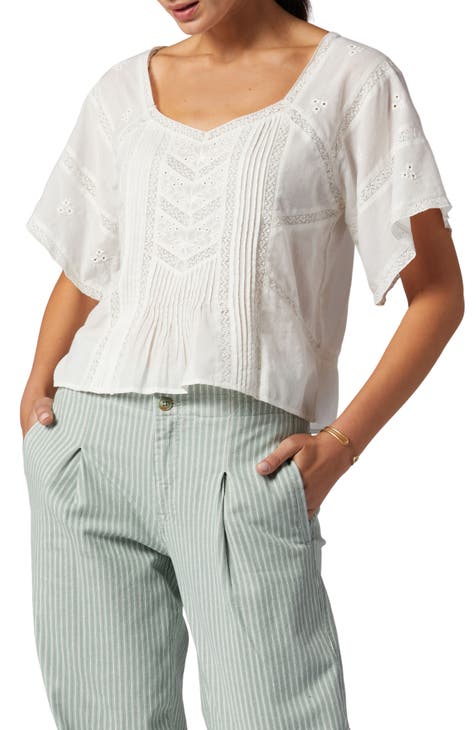 JOIE Womens Orange Ribbed 3/4 Sleeve Square Neck Top