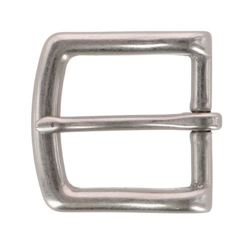 Trafalgar 32mm Soft Edged Solid Brass Brushed Nickel Single Prong Buckle In Silver