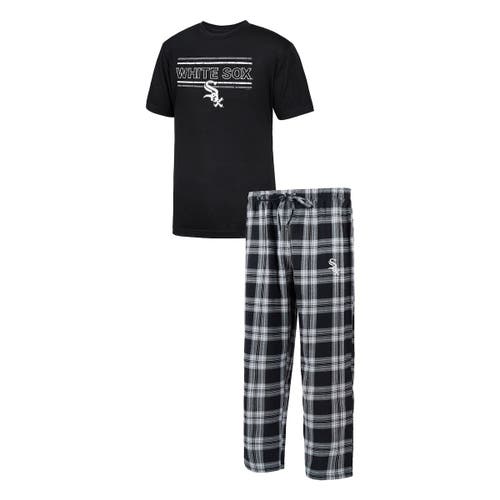 Men's Concepts Sport Black/Gray Chicago White Sox Badge T-Shirt & Pants Sleep Set