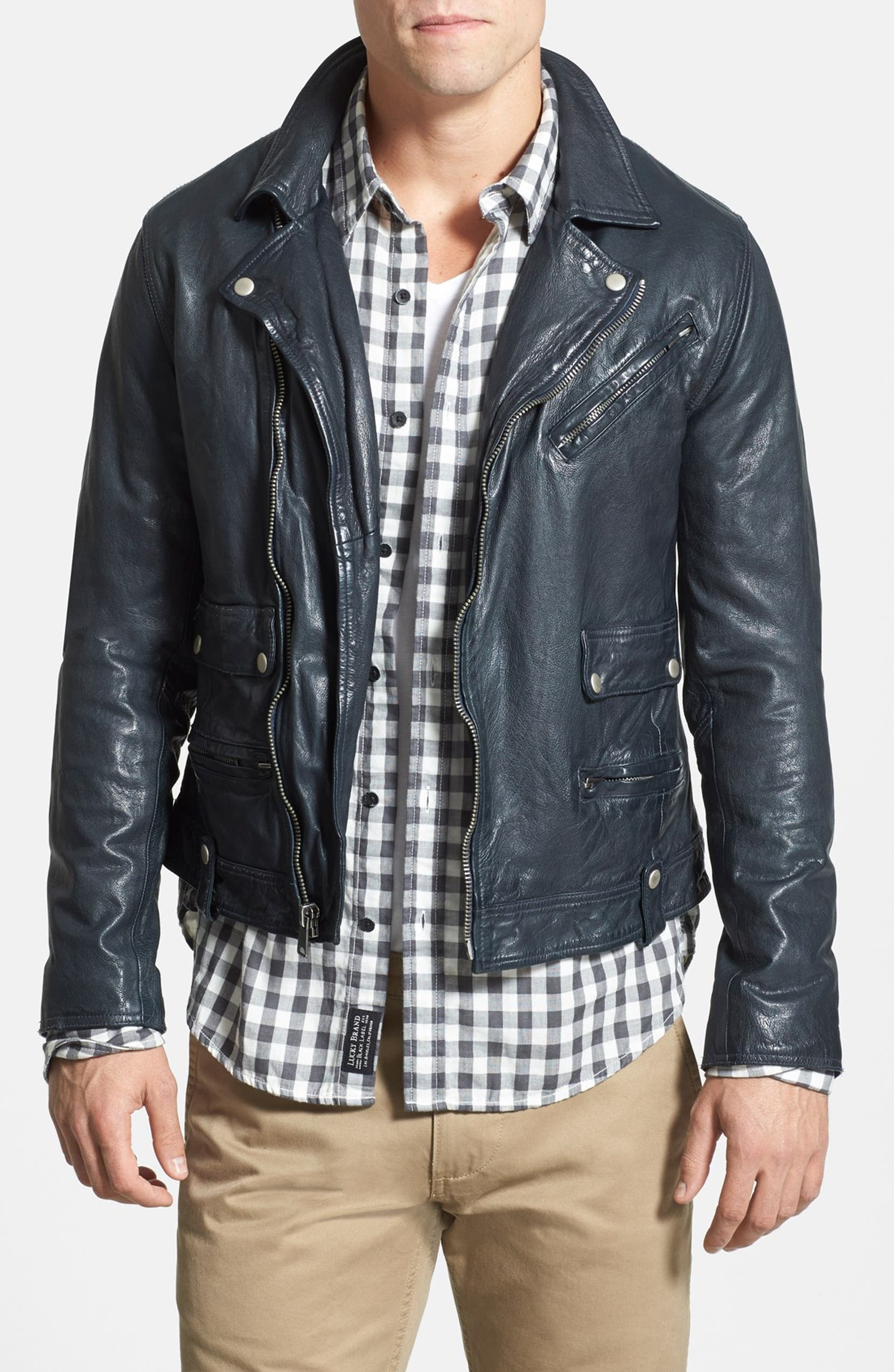Lucky Brand Titan Leather Moto Jacket Nordstrom