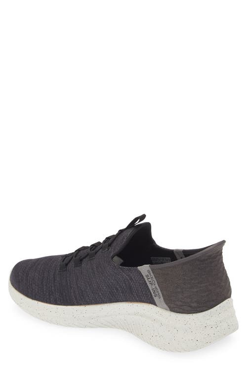 Skechers Ultra Flex 3.0 Right Away Slip-on Sneaker In Black Grey