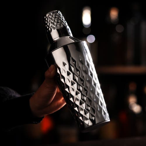 Viski Irving Faceted Cocktail Shaker In Silver