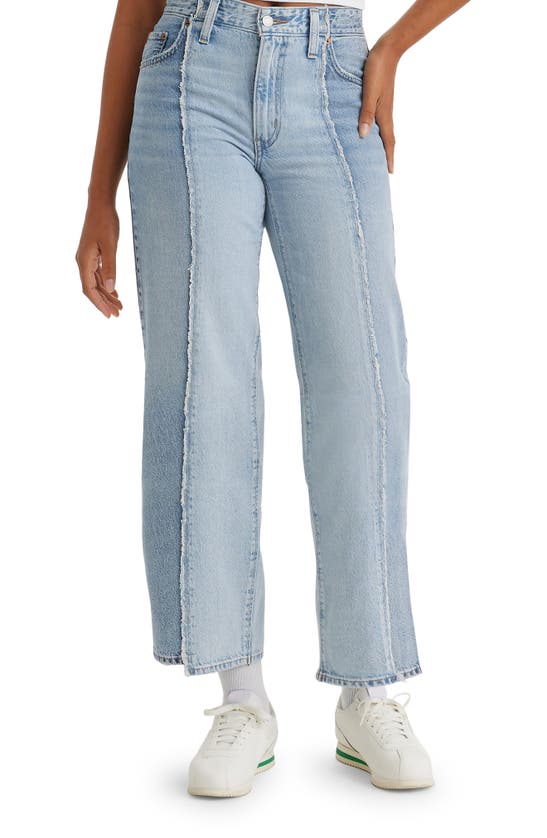 Shop Levi's Recrafted Crop Baggy Wide Leg Dad Jeans In Novel Notion