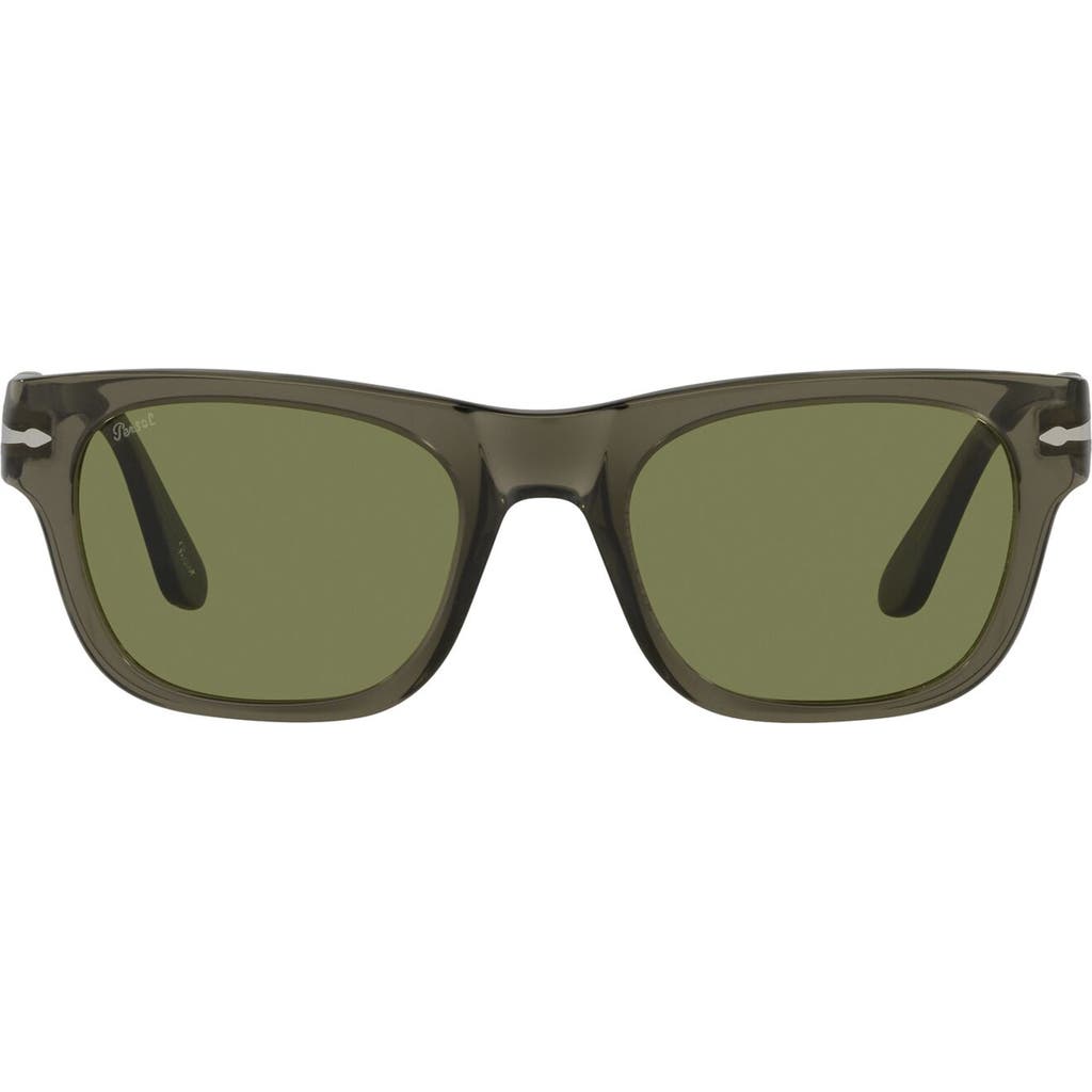 Persol 52mm Rectangle Sunglasses In Havana/polar Brown
