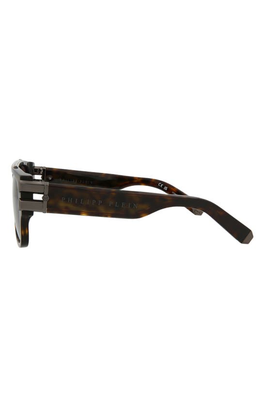 Shop Philipp Plein 55mm Square Sunglasses In Havana Havana Brown