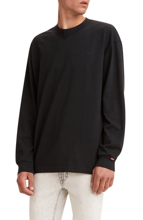 levi's Red Tab&trade; Long Sleeve Organic Cotton T-Shirt in Mineral Black