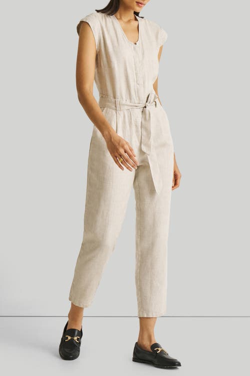 Reistor Evening Chai Jumpsuit In Light Beige In Hemp Slub