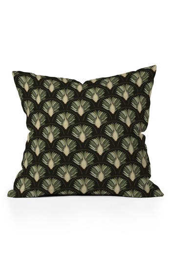 Deny Designs Palm Deep Accent Pillow In Green