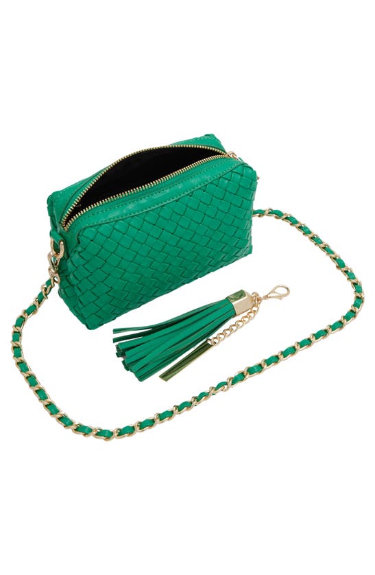 Shop Aldo Braidaxx Faux Leather Crossbody Bag In Green