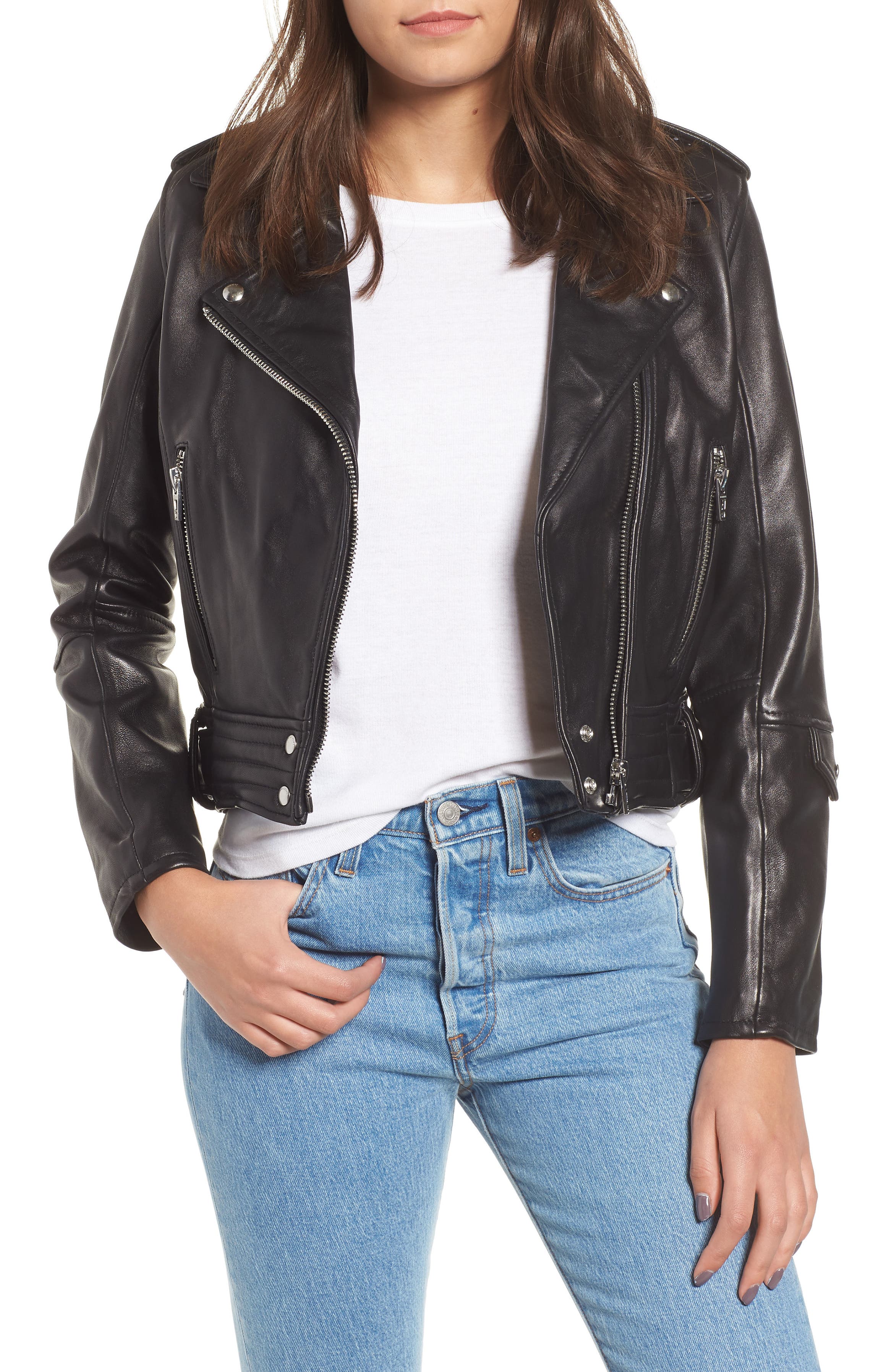 BLANKNYC Real Leather Moto Jacket | Nordstrom