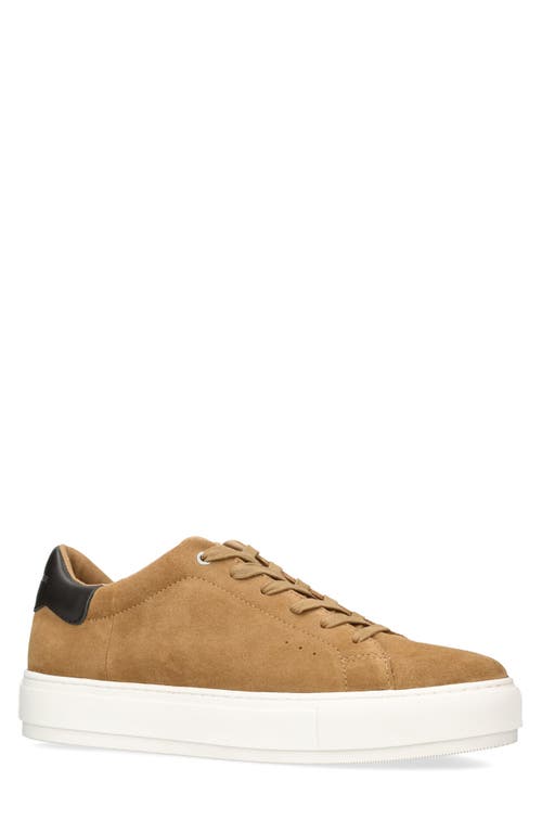 Kurt Geiger Laney Platform Suede Trainers In Light/pastel Brown