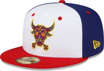 Men's New Era White/Red Durham Bulls Copa De La Diversion 59FIFTY Fitted Hat