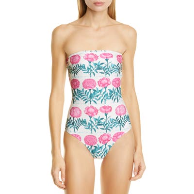 Adriana Degreas Strapless One-Piece Swimsuit, Pink